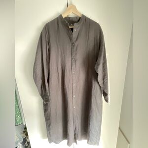 Versatile Muji linen dress. Wear as dress or overcoat. Never worn.